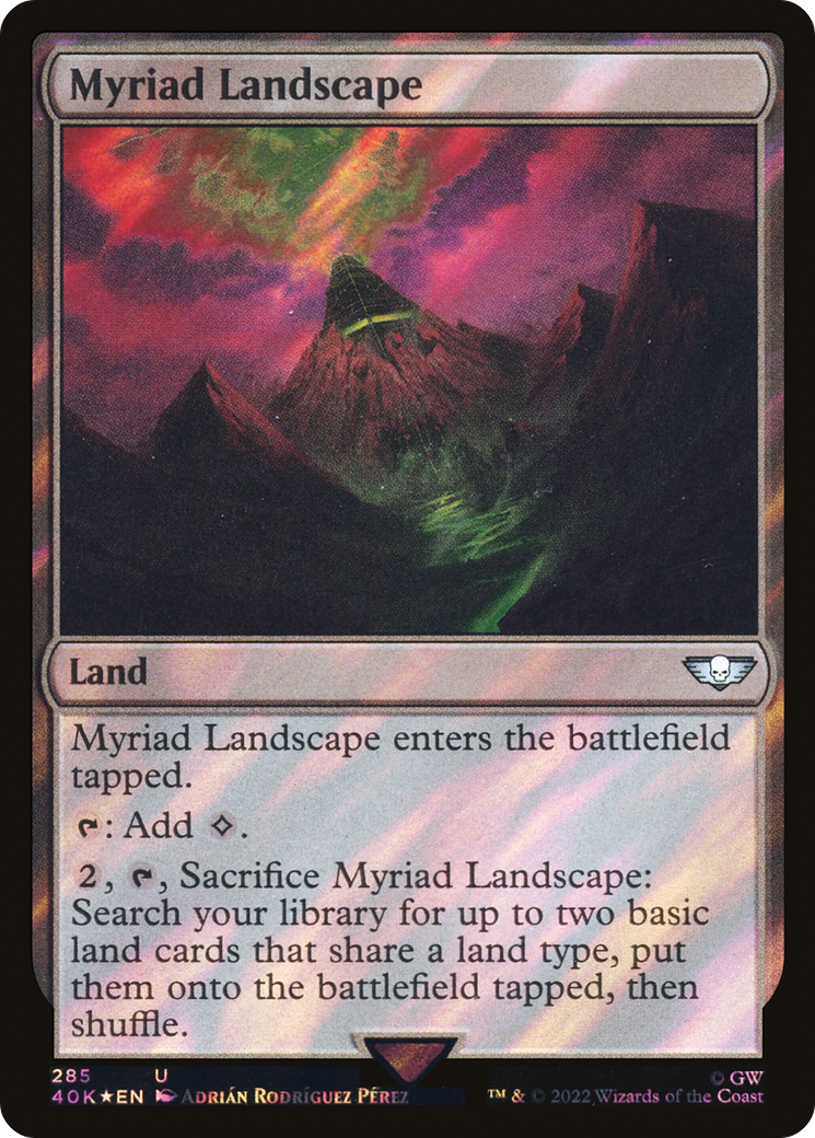 Myriad Landscape (Surge Foil) [Universes Beyond: Warhammer 40,000] | Grognard Games