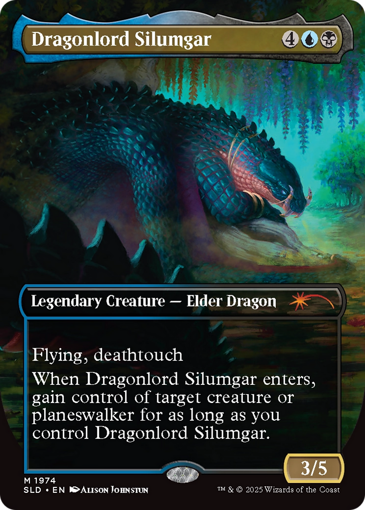 Dragonlord Silumgar // Dragonlord Silumgar (SLD-1974) - Secret Lair Drop (Borderless) Foil | Grognard Games