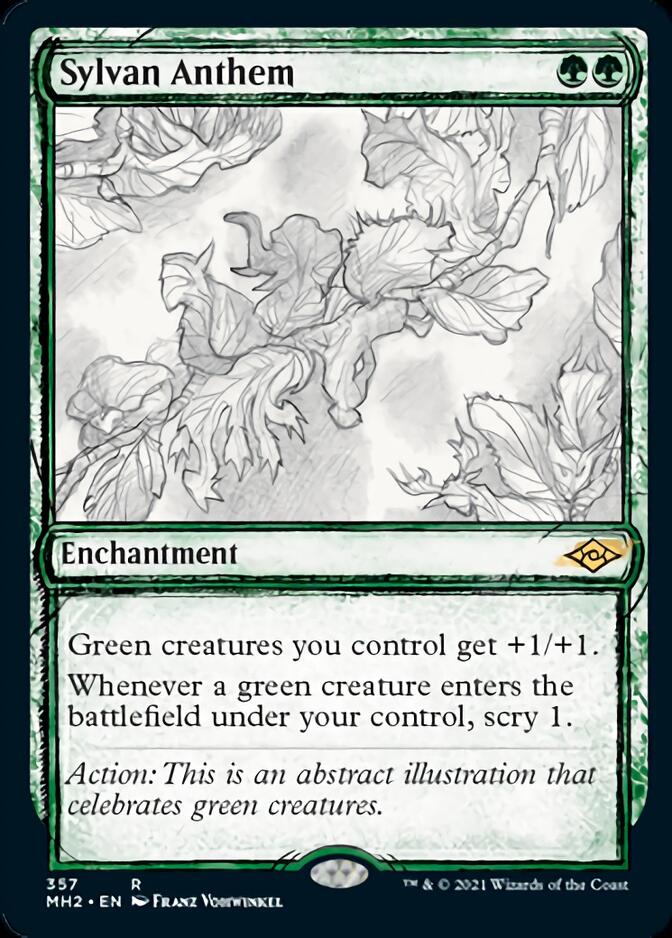 Sylvan Anthem (Sketch) [Modern Horizons 2] | Grognard Games