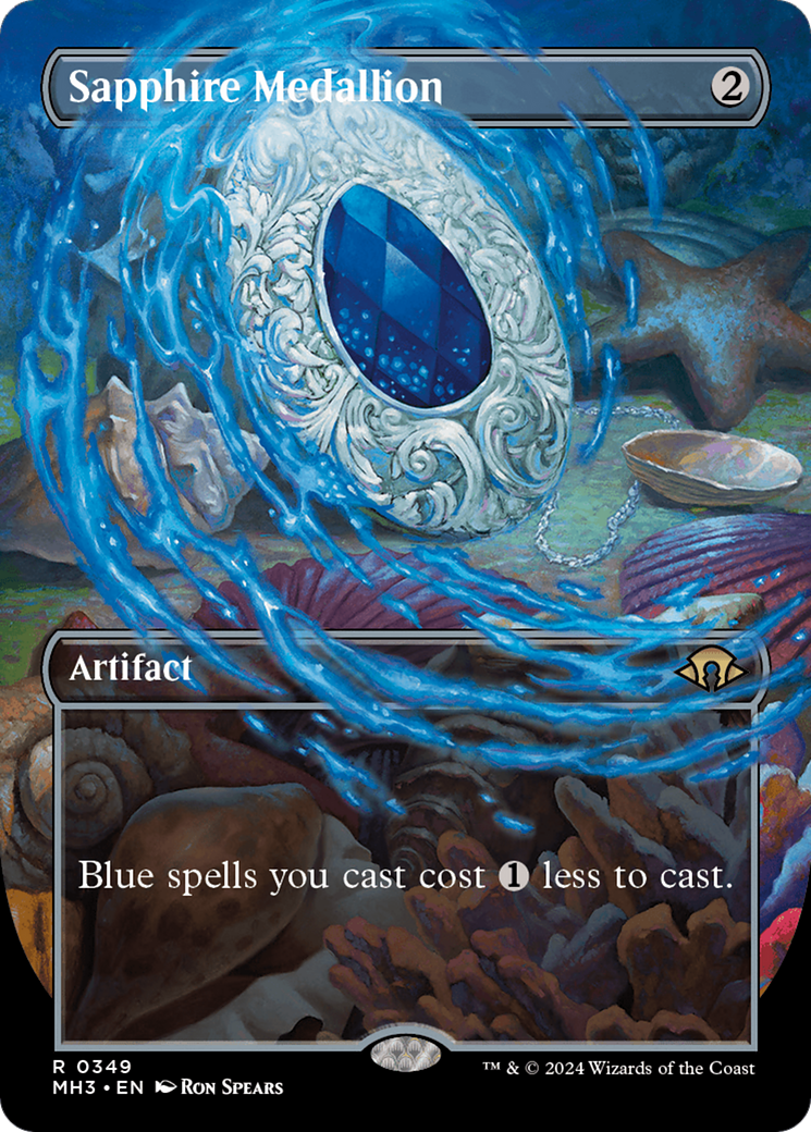 Sapphire Medallion (Borderless) [Modern Horizons 3] | Grognard Games