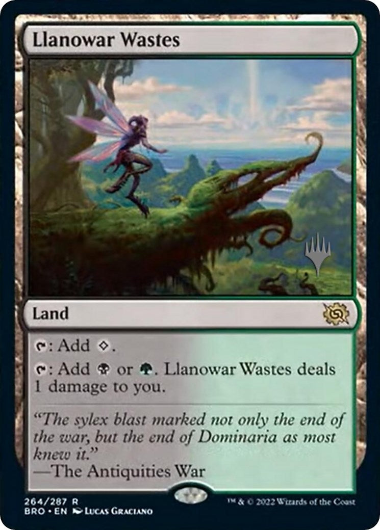 Llanowar Wastes (Promo Pack) [The Brothers' War Promos] | Grognard Games