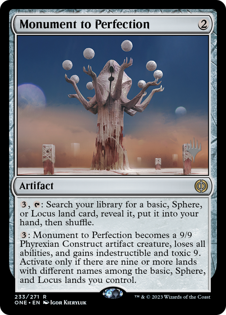 Monument to Perfection (Promo Pack) [Phyrexia: All Will Be One Promos] | Grognard Games