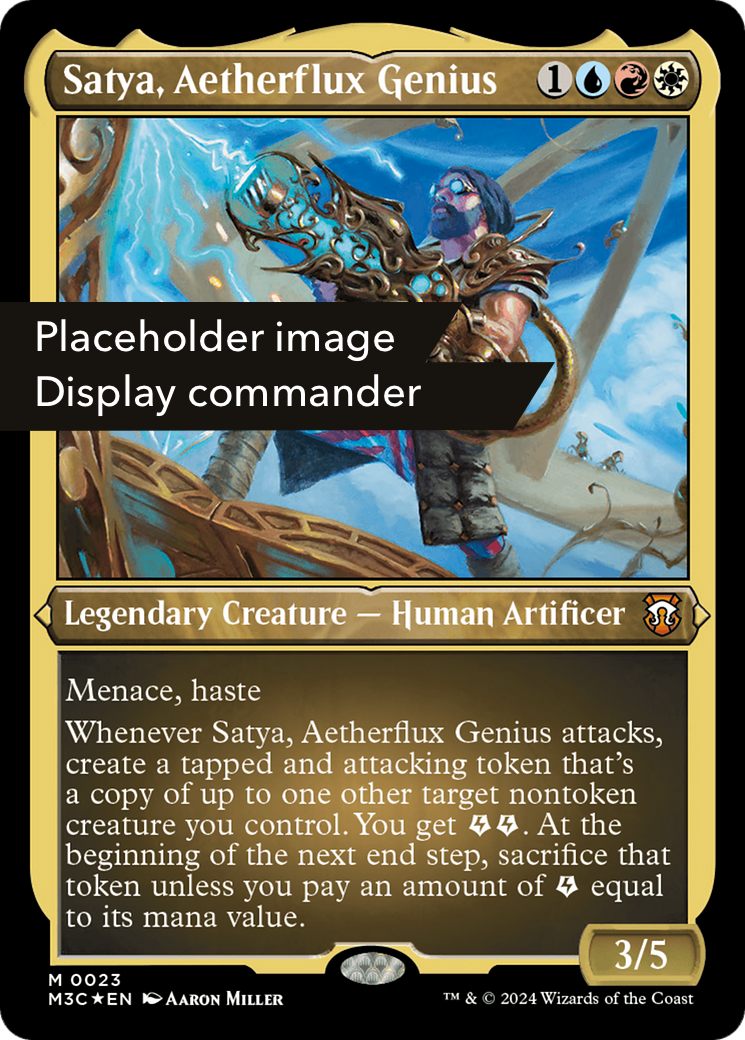 Satya, Aetherflux Genius (Display Commander) (Ripple Foil) [Modern Horizons 3 Commander] | Grognard Games