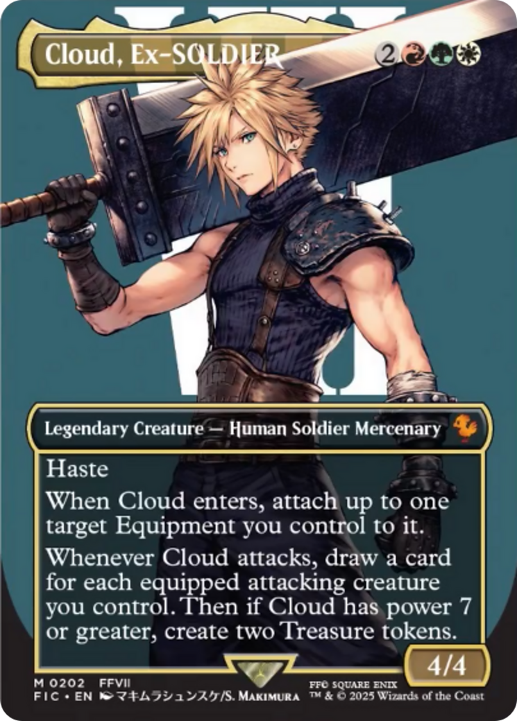 Cloud, Ex-SOLDIER (Borderless) [FINAL FANTASY Commander] | Grognard Games