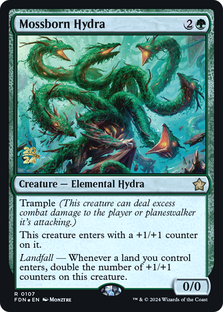 Mossborn Hydra [Foundations Prerelease Promos] | Grognard Games
