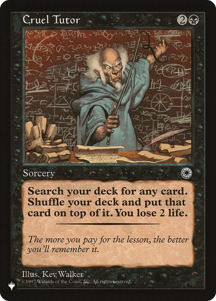 Cruel Tutor [The List] | Grognard Games