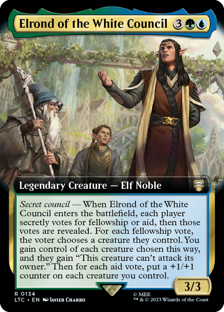 Elrond of the White Council (Extended Art) [The Lord of the Rings: Tales of Middle-Earth Commander] | Grognard Games