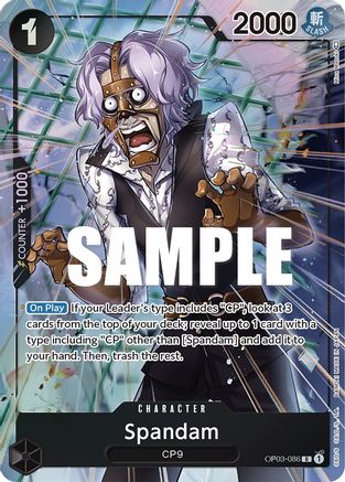 Spandam (Alternate Art) (OP03-086) - Pillars of Strength Foil | Grognard Games