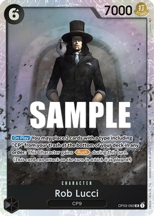 Rob Lucci (092) (OP03-092) - Pillars of Strength Foil | Grognard Games