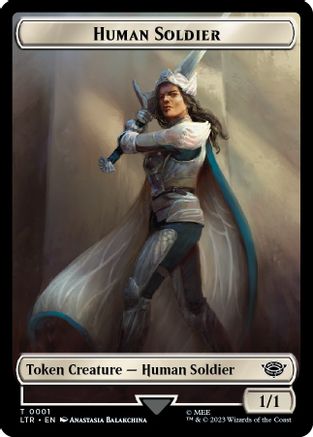 Human Soldier (0001) // Food (0009) Double-Sided Token (LTR-1 // 9) - The Lord of the Rings: Tales of Middle-earth | Grognard Games