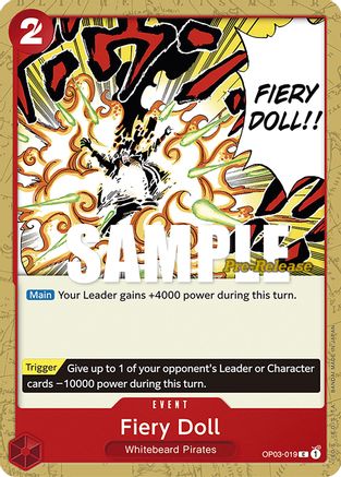 Fiery Doll (OP03-019) - Pillars of Strength Pre-Release Cards | Grognard Games