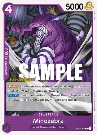 Minozebra (OP03-068) - Pillars of Strength Pre-Release Cards | Grognard Games