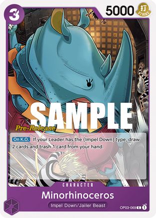 Minorhinoceros (OP03-069) - Pillars of Strength Pre-Release Cards | Grognard Games