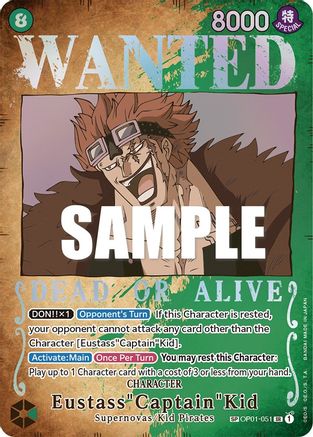 Eustass"Captain"Kid (Wanted Poster) (OP01-051) - Pillars of Strength Foil | Grognard Games