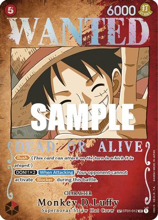 Monkey.D.Luffy (Wanted Poster) (ST01-012) - Pillars of Strength Foil | Grognard Games