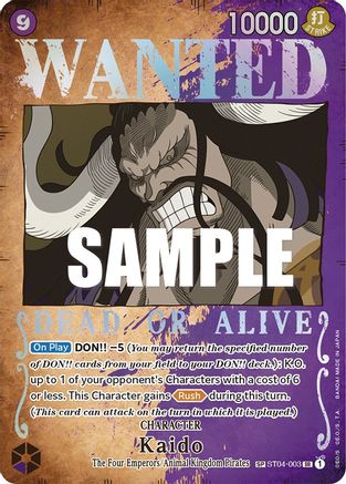 Kaido (Wanted Poster) (ST04-003) - Pillars of Strength Foil | Grognard Games