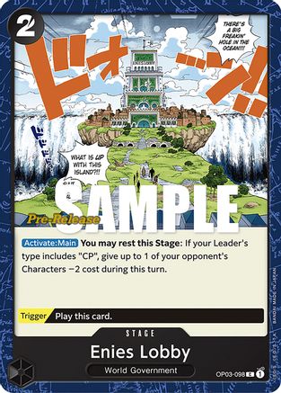 Enies Lobby (OP03-098) - Pillars of Strength Pre-Release Cards | Grognard Games