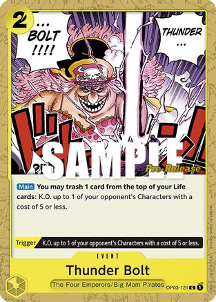 Thunder Bolt (OP03-121) - Pillars of Strength Pre-Release Cards | Grognard Games