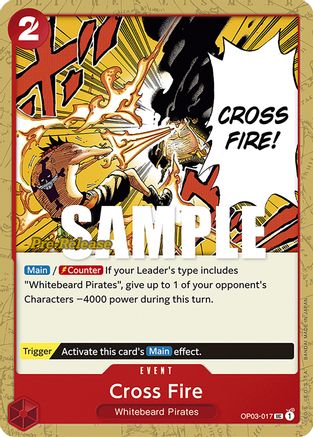 Cross Fire (OP03-017) - Pillars of Strength Pre-Release Cards | Grognard Games
