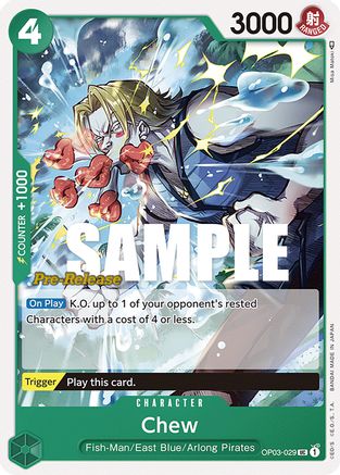 Chew (OP03-029) - Pillars of Strength Pre-Release Cards | Grognard Games
