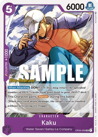 Kaku (OP03-059) - Pillars of Strength Pre-Release Cards | Grognard Games
