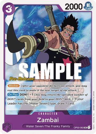 Zambai (OP03-063) - Pillars of Strength Pre-Release Cards | Grognard Games