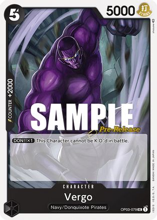 Vergo (OP03-079) - Pillars of Strength Pre-Release Cards | Grognard Games