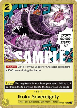 Ikoku Sovereignty (OP03-118) - Pillars of Strength Pre-Release Cards | Grognard Games