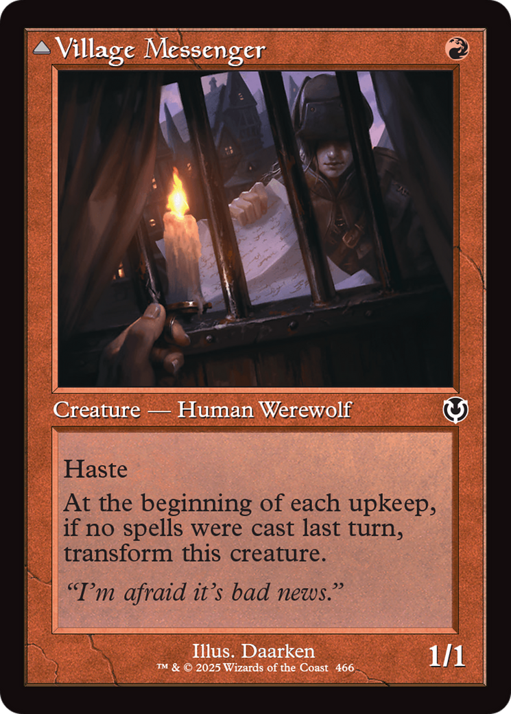 Village Messenger // Moonrise Intruder (Retro Frame) [Innistrad Remastered] | Grognard Games