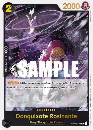 Donquixote Rosinante (Store Championship Participation Pack) (OP02-108) - One Piece Promotion Cards Foil | Grognard Games