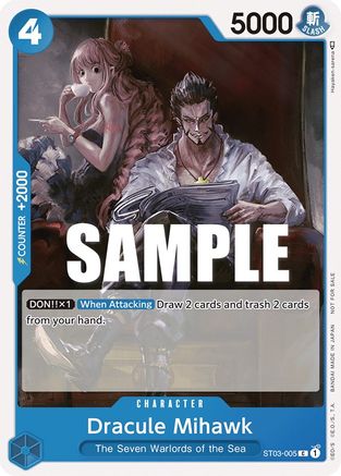 Dracule Mihawk (Tournament Pack Vol. 4) (ST03-005) - One Piece Promotion Cards | Grognard Games