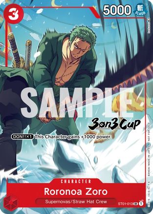 Roronoa Zoro (3-on-3 Cup) [Participant] (ST01-013) - One Piece Promotion Cards | Grognard Games