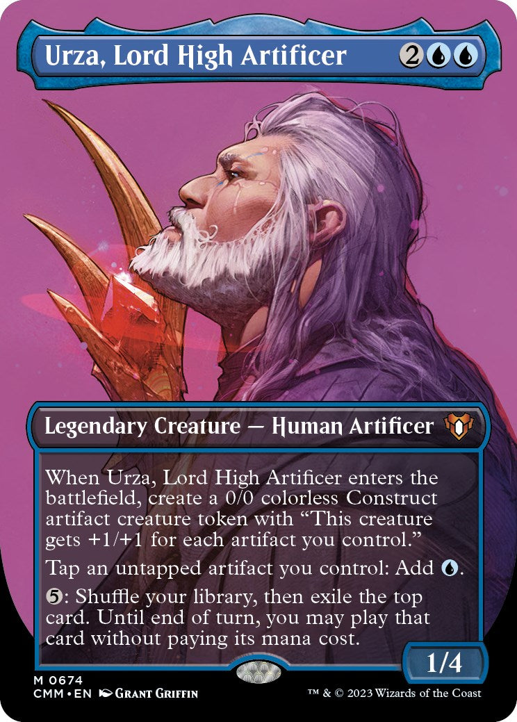 Urza, Lord High Artificer (Borderless Profile) [Commander Masters] | Grognard Games