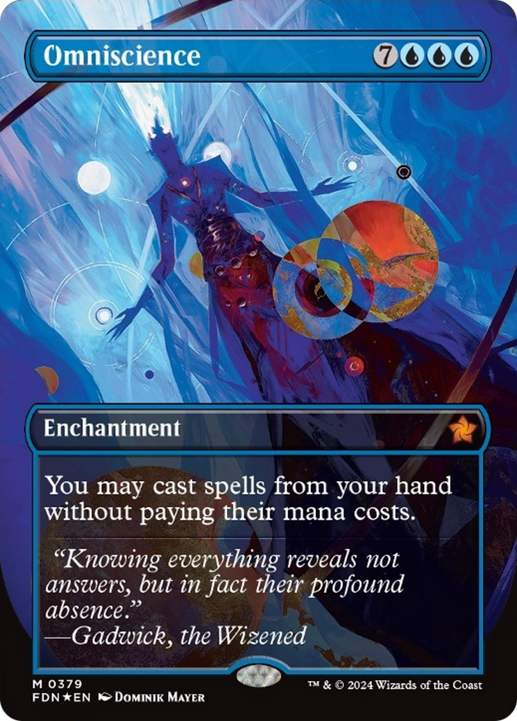 Omniscience (Borderless Mana Foil) [Foundations] | Grognard Games