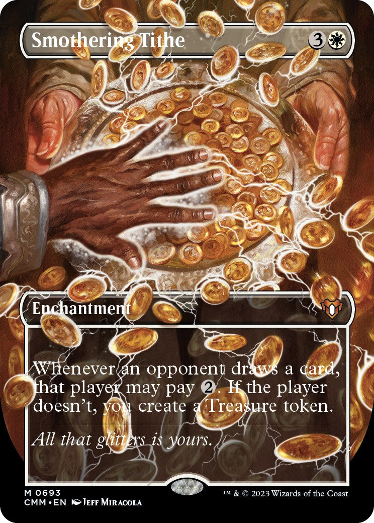 Smothering Tithe (Borderless Alternate Art) [Commander Masters] | Grognard Games