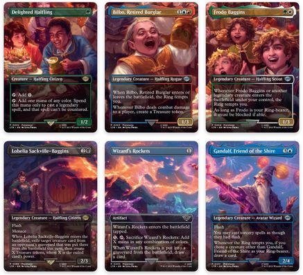 Bilbo's Birthday Party Scene [Set of 6] (LTR-399-404) - The Lord of the Rings: Tales of Middle-earth Foil | Grognard Games