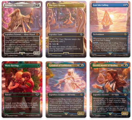 Departure to the Grey Havens Scene [Set of 6] (LTR-442-447) - The Lord of the Rings: Tales of Middle-earth Foil | Grognard Games