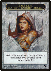 Emblem - Elspeth, Knight-Errant // Soldier Double-Sided Token [Modern Event Deck 2014 Tokens] | Grognard Games