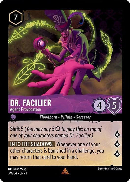 Dr. Facilier - Agent Provocateur (37/204) [The First Chapter] | Grognard Games