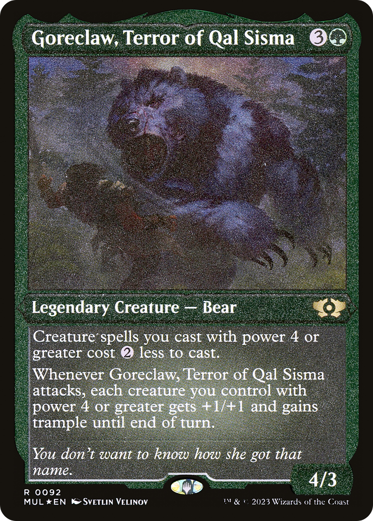 Goreclaw, Terror of Qal Sisma (Foil Etched) (MUL-092) - Multiverse Legends Foil | Grognard Games