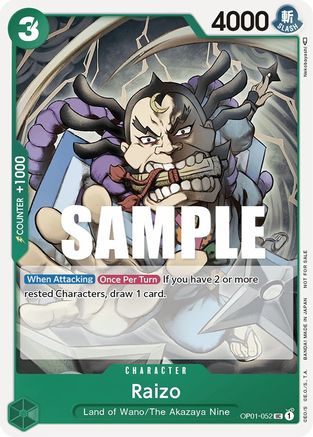 Raizo (Event Pack Vol. 2) (OP01-052) - One Piece Promotion Cards | Grognard Games