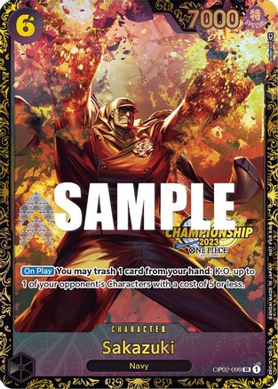 Sakazuki (Championship 2023) (OP02-099) - One Piece Promotion Cards Foil | Grognard Games
