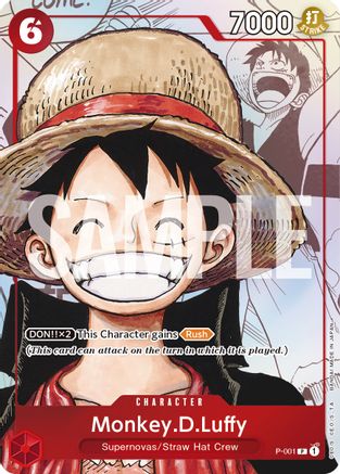 Monkey.D.Luffy (Alternate Art) (P-001) - One Piece Promotion Cards Foil | Grognard Games