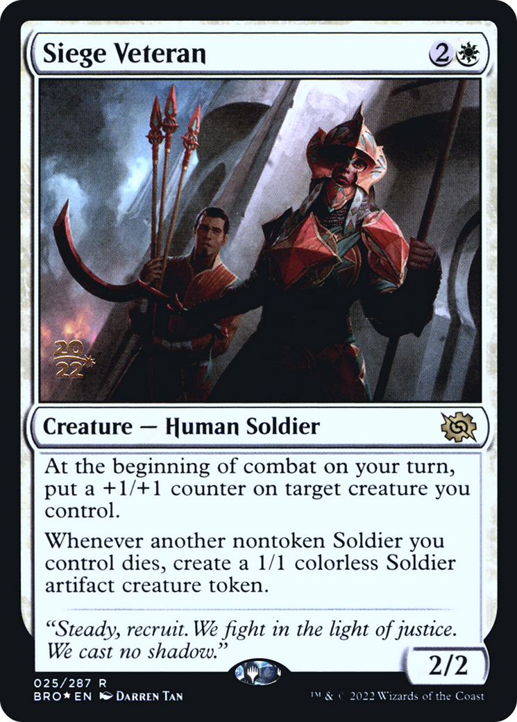 Siege Veteran [The Brothers' War: Prerelease Promos] | Grognard Games
