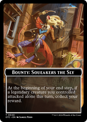 Bounty: Squeakers the Sly // Bounty Rules Double-Sided Token [Outlaws of Thunder Junction Commander Tokens] | Grognard Games