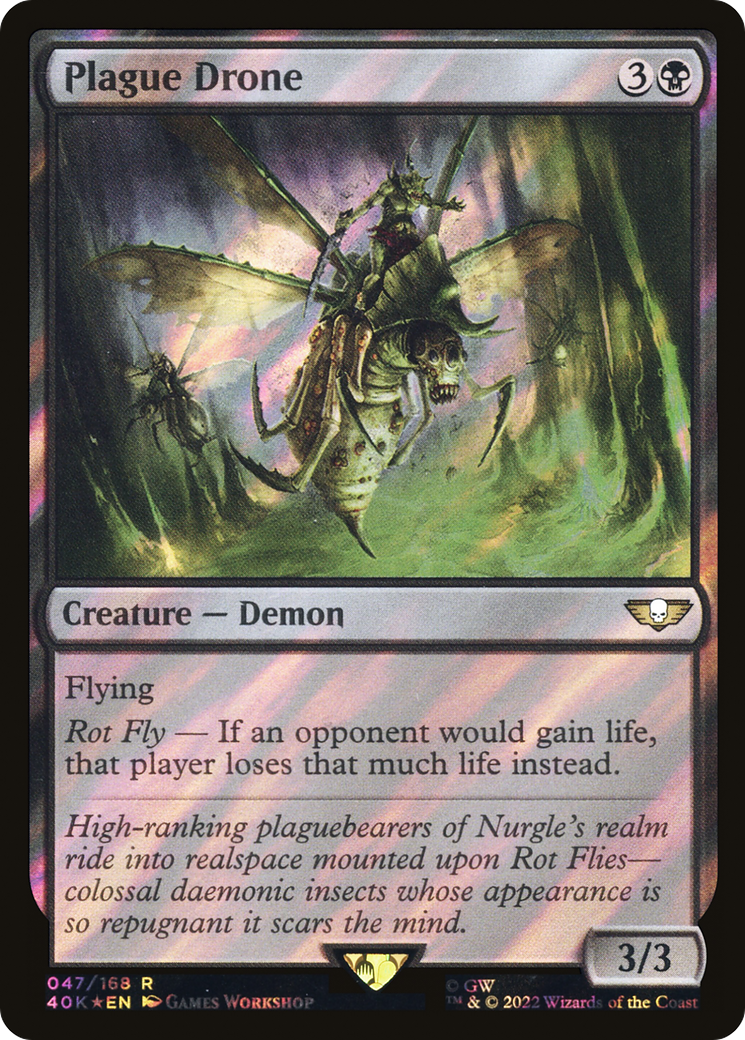 Plague Drone (Surge Foil) [Universes Beyond: Warhammer 40,000] | Grognard Games