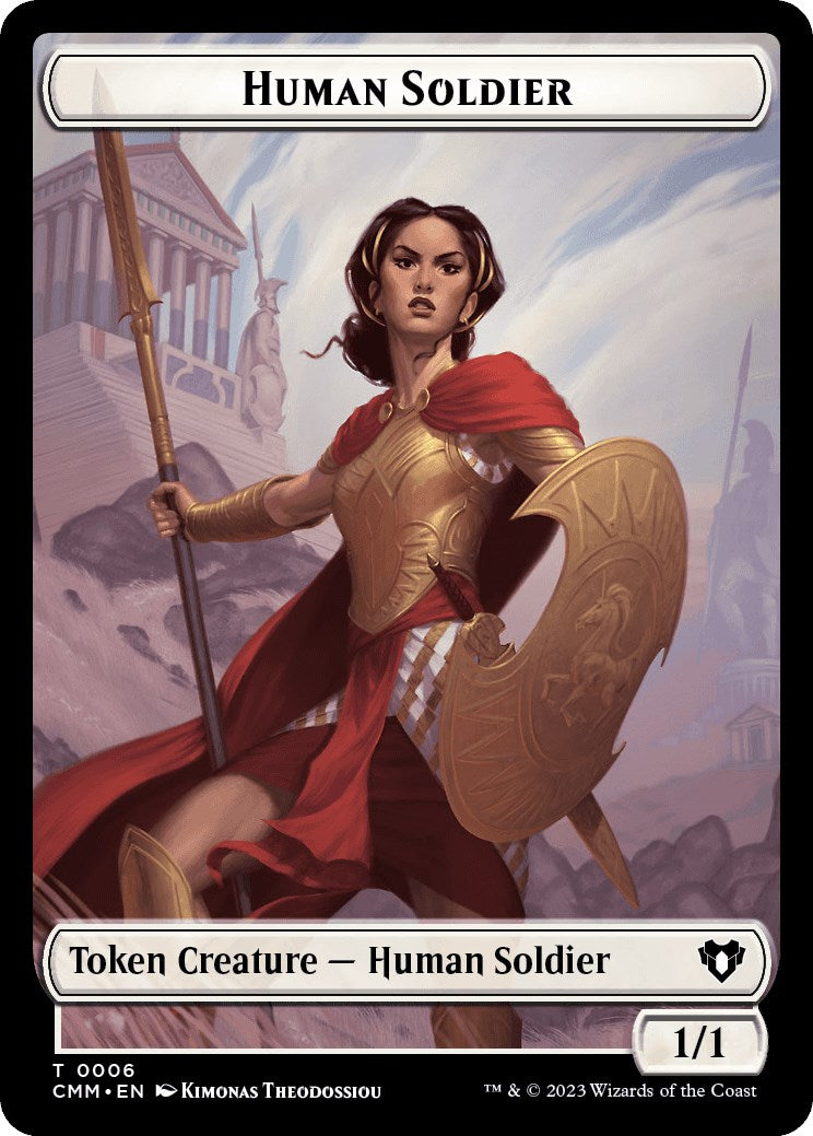 Human Soldier // Zombie (0013) Double-Sided Token [Commander Masters Tokens] | Grognard Games