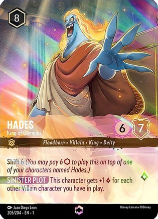 Hades - King of Olympus (Enchanted) (205/204) [The First Chapter] | Grognard Games