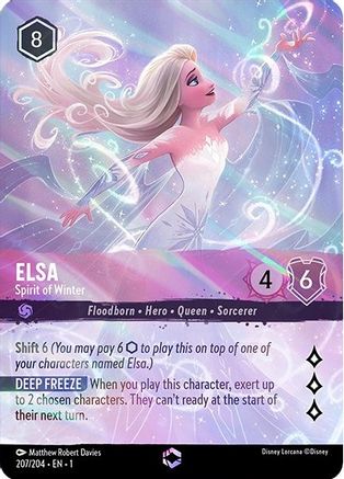 Elsa - Spirit of Winter (Enchanted) (207/204) [The First Chapter] | Grognard Games