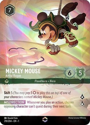 Mickey Mouse - Artful Rogue (Enchanted) (210/204) [The First Chapter] | Grognard Games